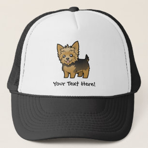 Cartoon-Yorkshire-Terrier (kurzes Haar kein Bogen) Truckerkappe