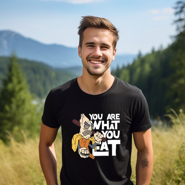 Cartoon "You are what you esat" zitiert T-Shirt (Von Creator hochgeladen)