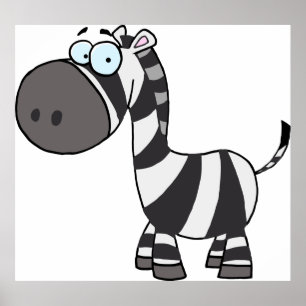 Cartoon Zebra Poster