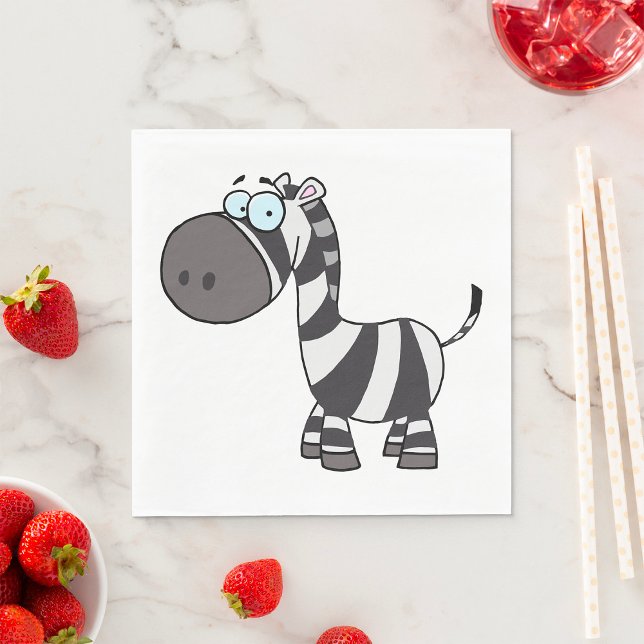 Cartoon Zebra Serviette (Von Creator hochgeladen)