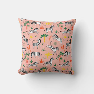 Cartoon Zebras Funny Seamless Muster Kissen