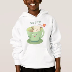 Cartoon-Zeichen für den niedlichen Teebag-Becher S Hoodie