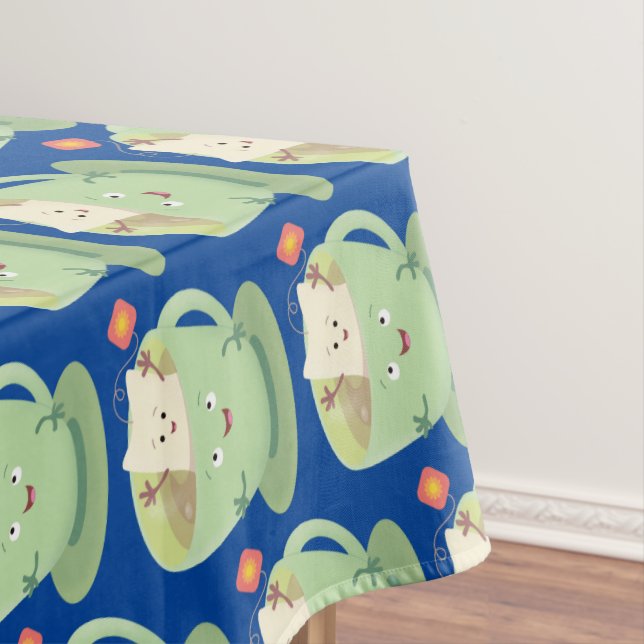 Cartoon-Zeichen für den niedlichen Teebag-Becher S Tischdecke (Beispiel)