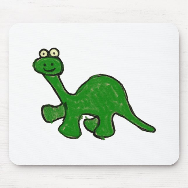 Cartoon-Zeichenstiftbrontosaurus-Sammlung Mousepad (Vorne)