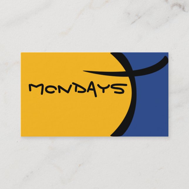 Cartoon-Zelle - Blau und Gelb Visitenkarte