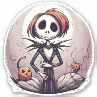 Cartoon Zombie Design Sticker