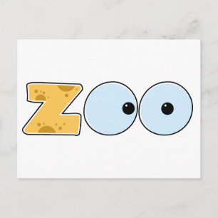 Cartoon ZOO Text Postkarte