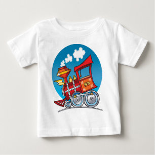 Cartoon-Zug-Motor Baby T-shirt