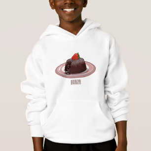 Cartoon zur Darstellung von Lavakuchen Hoodie