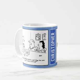 Cartoon zur Eheberatung. Kaffeetasse