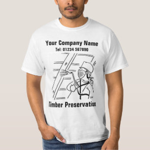 Cartoon zur Holzerhaltung zur Personalisierung T-Shirt