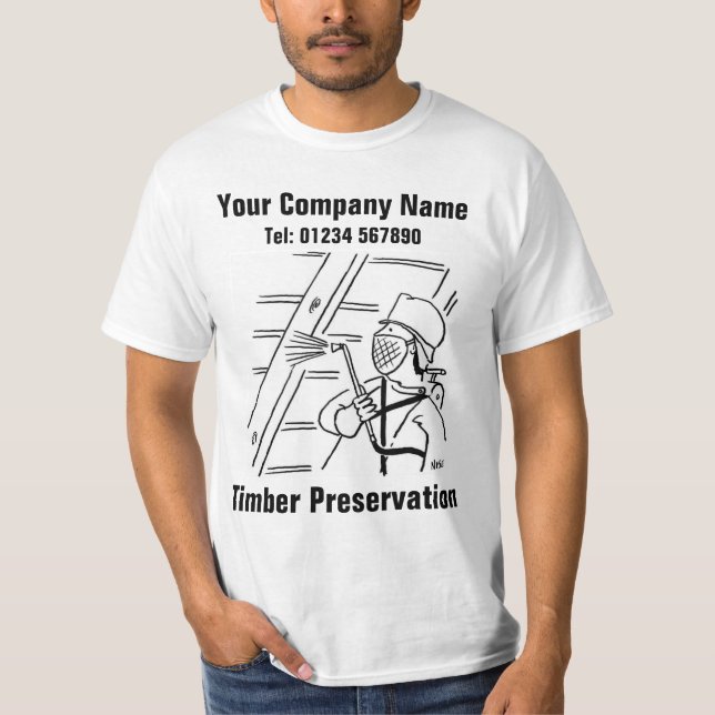 Cartoon zur Holzerhaltung zur Personalisierung T-Shirt (Vorderseite)