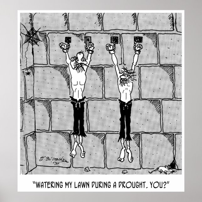 Cartoon zur Wassererhaltung 9470 Poster (Vorne)