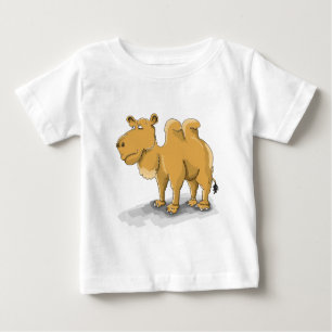 Cartoon Zwei Höcker Kamel wandern in der Wüste Baby T-shirt