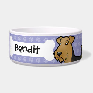 Cartoonairedale-Terrier/Waliser-Terrier Napf