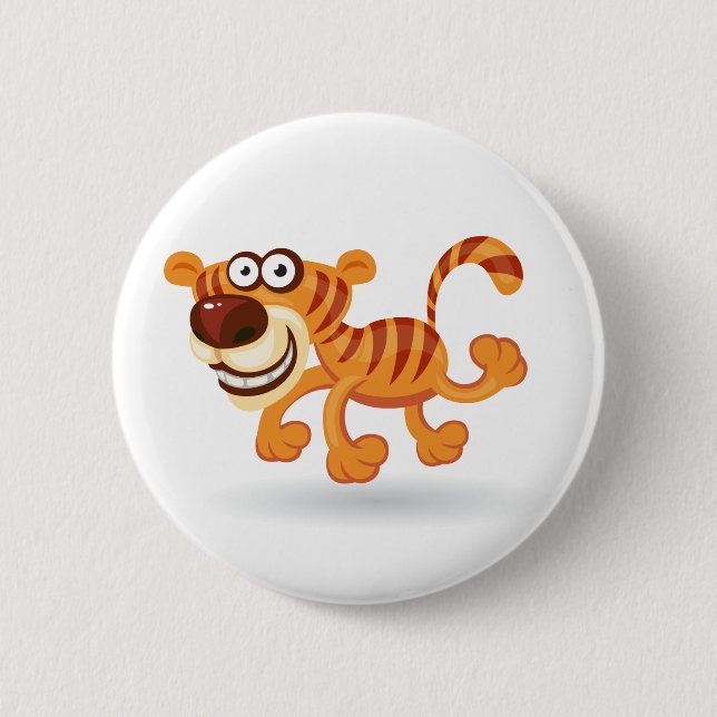 Cartoonbabytiger Button (Vorderseite)