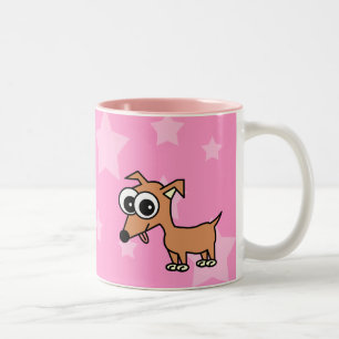 Cartoonchihuahua-Kaffee-Tasse Zweifarbige Tasse