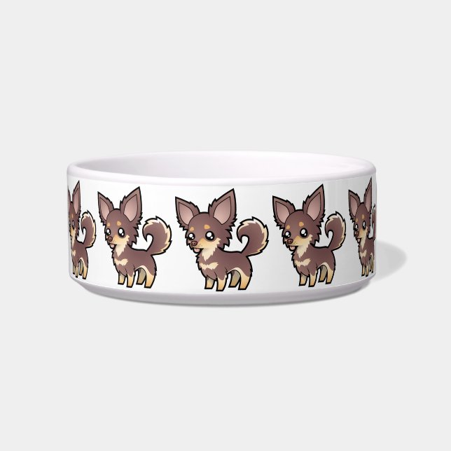 CartoonChihuahua (langer Mantel) Napf (Vorderseite)