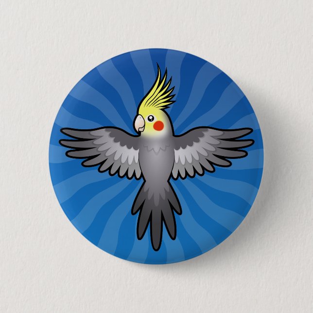 CartoonCockatiel Button (Vorderseite)