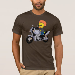Cartoonente auf einem coolen Motorrad T-Shirt