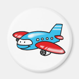 Cartoonflugzeug Magnet