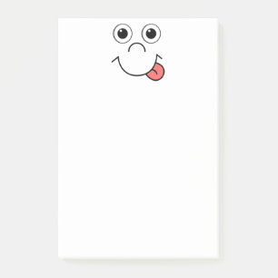 Cartoongesicht Post-it Klebezettel