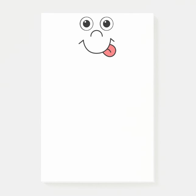 Cartoongesicht Post-it Klebezettel (Vorderseite)