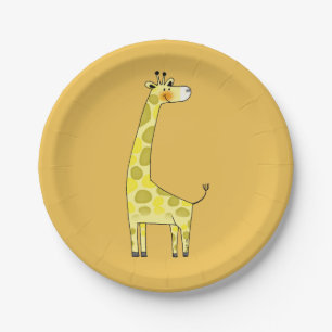 Cartoongiraffe Pappteller