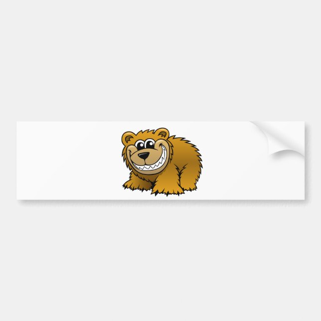 Cartoongrizzly-Bär Autoaufkleber (Vorne)