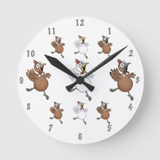 Cartoonhuhn-Wanduhr Runde Wanduhr