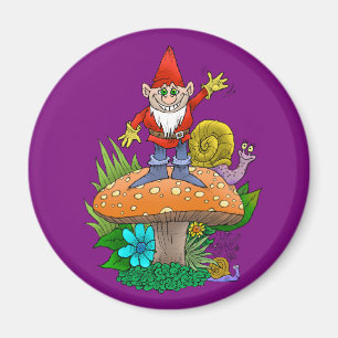 Cartoonillustration eines stehenden wellenartig magnet