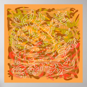 Cartoonish Organik Poster