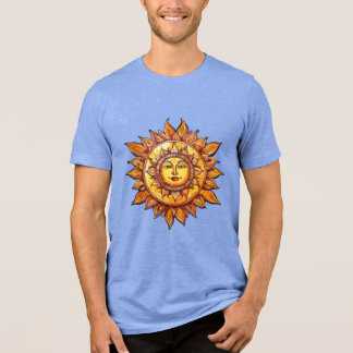 Cartoonish Realistic Sun - Lively Sun Illustration Tri-Blend Shirt
