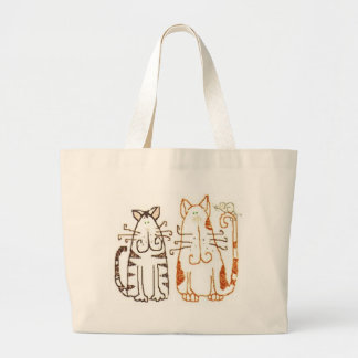 Cartoonkatzen Jumbo Stoffbeutel