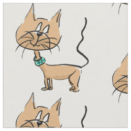 Cartoonkatzengewebe Stoff
