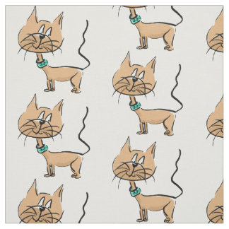 Cartoonkatzengewebe Stoff