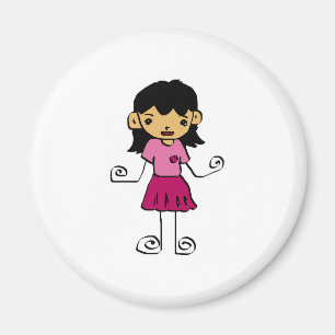 Cartoonmädchensammlung Magnet