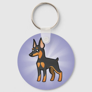 CartoonminiaturPinscher/Manchester-Terrier Schlüsselanhänger