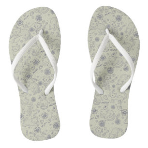 Cartoonmuster mit lustigen Katzen Flip Flops