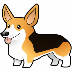 Cartoonpembroke-WaliserCorgi Fotoskulptur Magnet