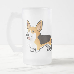 Cartoonpembroke-WaliserCorgi Mattglas Bierglas