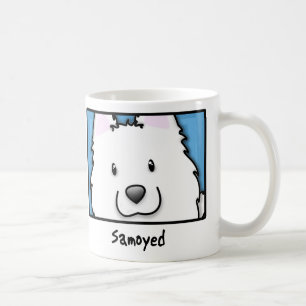 Cartoonquadratischer Samoyed Tasse