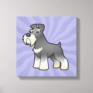 Cartoonriesiger/Standard-/MiniaturSchnauzer Leinwanddruck