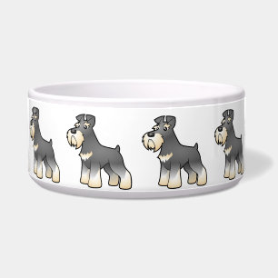 Cartoonriesiger/Standard-/MiniaturSchnauzer Napf
