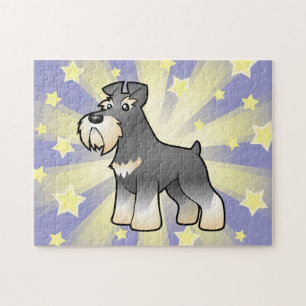 Cartoonriesiger/Standard-/MiniaturSchnauzer Puzzle