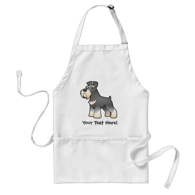 Cartoonriesiger/Standard-/MiniaturSchnauzer Schürze (Vorne)