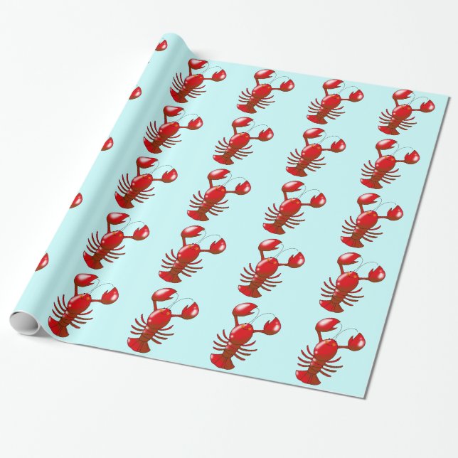 Cartoonrothummer Geschenkpapier (Ungerollt)
