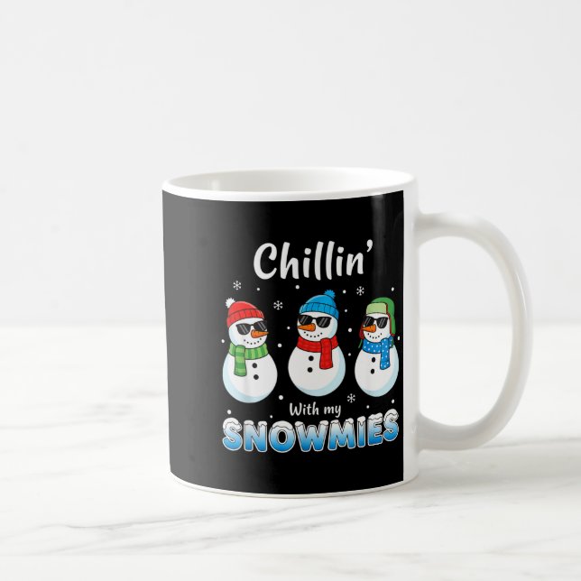 Cartoons Chillin' With My Snowmies, Funny Snowman  Kaffeetasse (Rechts)