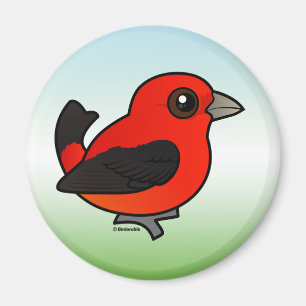 CartoonScarletTanager Magnet