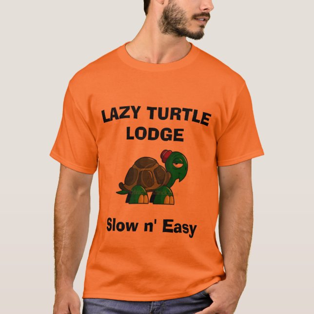 Cartoonschildkröte-clipart, FAULES T-Shirt (Vorderseite)